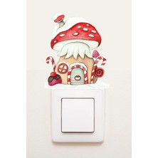Kanvassepetinet Priz Mantar Ev Yılbaşı Yeniyıl Dekoratif Priz Sticker