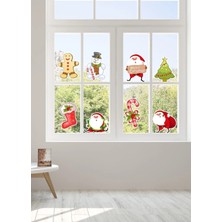 Kanvassepetinet Yeni Yıl Noel Baba Merry Christmas Duvar Sticker Seti