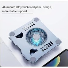 Daytona 804D 360 Derece Dönebilir Alüminyum Katlanabilir Laptop Macbook Standı (Koyu Gri)