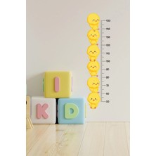 Kanvassepetinet Sevimli Civcivler Boy Ölçer Duvar Sticker Seti