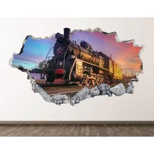 Kanvassepetinet Vintage Trenler Full Hd Pastel Baskı 3D Modern Duvar Sticker