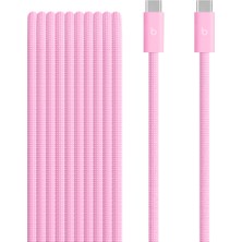 Beats Usb-C - usb-C Örgülü Kablo (3 m) - Pozitif Pembe