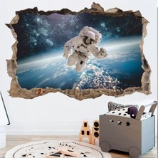 Kanvassepetinet Astronot Full Hd Baskı 3D Modern Duvar Sticker