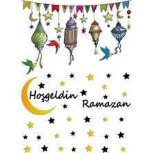 Kanvassepetinet Ramazan Sticker Ramazan Süsü Cam Duvar Dekorasyon Çocuk Odası Sticker