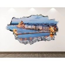 Kanvassepetinet Şehir ve Doğa Manzaraları Full Hd Baskı 3D Modern Duvar Sticker