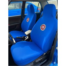 Zafaks Mavi Fiat Otomobil Servis Kılıfı Likralı Esnek Tüm Araç Modellerine Uyumlu