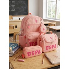 U.S. Polo Assn. Okul Sırt Çantası Beslenme Çantası Kalemlik 3'lü Set 26176-179-182