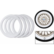 Omega 15 Inç Cg Motorsiklet Beyaz Yanak Görünümlü Lastik Aksesuarı 20 mm 4 Adet Set