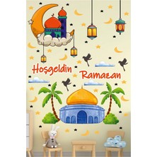Kanvassepetinet Ramazan Sticker Çocuk Odası Ramazan Süsü Hoşgeldin Ramazan Sticker Seti Yapışkanlı