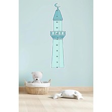 Kanvassepetinet Camii Minaresi Çocuk Boy Ölçer Duvar Stickerı - Ramazan Sticker Hediyesi Eğitici Boy Cetveli