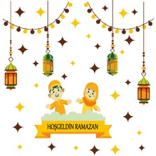Kanvassepetinet Ramazan Sticker Cam Duvar Dekorasyon Sticker Seti Ramazan Süsleri