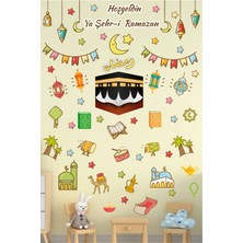 Kanvassepetinet Ramazan Ayı Figürleri Cam Duvar Sticker Seti Ramazan Sticker Ramazan Süsleri
