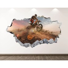 Kanvassepetinet Motosport Full Hd Baskı 3D Modern Duvar Sticker