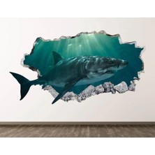Kanvassepetinet Vahşi Köpek Balıkları Full Hd Baskı 3D Sticker Kaplama