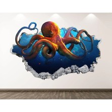 Kanvassepetinet Denizin Altında Vahşi Yaşam Full Hd Baskı 3D Sticker Kaplama