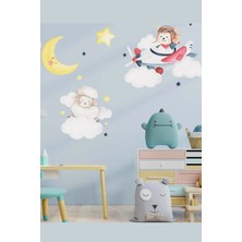 Kanvassepetinet Bebek Hayvanlar ve Aydede Duvar Sticker Seti