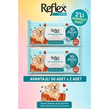 Reflex Care Evcil Hayvanlar Için Çok Amaçlı Hijyenik Temizleme Havlusu 50Lİ Alaçatı Ice Kokulu 2li