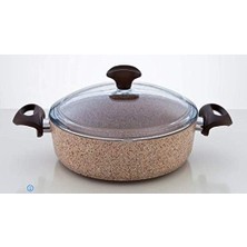 Shoplet Falez Creamy Granitec 26 cm Kısa Granit Tencere