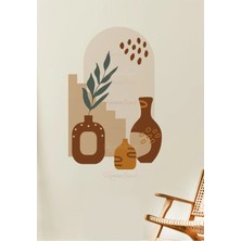 Kanvassepetinet Kendiliğinden Yapışkanlı Kalın Kanvas Dokulu Dekoratif Bohem Art Soyut Duvar Kağıdı Duvar Stickerı