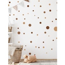 Kanvassepetinet Dreamwallart Soft Kahverengi Tonlar Puantiye Set Renkli