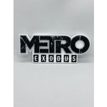 Goka 3D Craft Metro Exodus Logolu 3D Duvar Dekoru - 23 cm Premium Versiyon (1.5 cm Çift Montaj Setli)