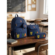 U.S. Polo Assn. Okul Sırt Çantası Beslenme Çantası Kalemlik 3'lü Set 26176-179-182