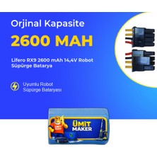 Ümit Maker Lifero Rx9 2600 Mah 14,4V Robot Süpürge Batarya