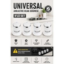 Öz Beyaz Eşya Lanova Uyumlu Ankastre Cam Ocak Düğmesi Beyaz