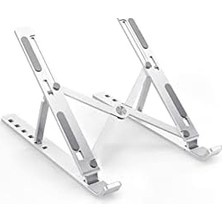 Macbook Laptop Bilgisayar Standı Notebook Özel Yükseltici Stand Tablet Tutucu Ayarlı Metal Metal Stand