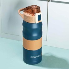 Shoplet Er 1393-2 Paslanmaz Çelik Sızdırmaz Çift Katmanlı Yalıtımlı Çay Kahve Termosu Lacivert 350 ml