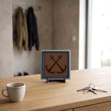 Miawiki Çapraz Çapa Motifli Minimalist Dekoratif Obje, Ev ve Ofis Için Modern Masaüstü Aksesuarı 10X10 cm