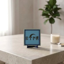 Miawiki Hilal ve Göktürkçe Türk Temalı Dekoratif Masaüstü Objesi, Modern ve Anlamlı Ev Dekoru 10X10 cm