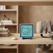 Miawiki Kedi Temalı Çağdaş Dekoratif Masaüstü Objesi, Ev ve Ofis Dekorasyonunu Tamamlayan Estetik Aksesuar 10X10 cm