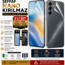 Astakos Tecno Camon 50 Pro Uyumlu Ön Arka Ikili Full Set Ekran Koruyucu ve Arka Kaplama Nano Darbe Emici Çizilme Önleyici Hidrojel Kırılmaz Tpu Film