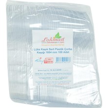 Lokmanavm Lüks Kaşık Sert Plastik Çorba Kaşığı 1654 mm Şeffaf 100 Adet 1 Paket
