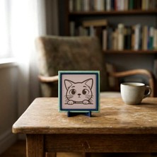 Miawiki Çağdaş Kedi Figürlü Dekoratif Obje, Ofis Masası ve Yaşam Alanları Için Şık Dekorasyon Aksesuarı 10X10 cm