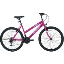 Bisan Sentıero Kadın Dağ Bisikleti 42CM V 24 Jant 21 Vites Mor Beyaz