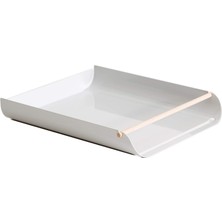 U Brands Metal Kağıt Tepsisi, Mektup Boyutu, Masaüstü Aksesuarı, Ark Koleksiyonu, Gri, 3548A02-