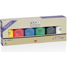 Artdeco Akrilik Boya 6X75 ml Set Canlı Renkler