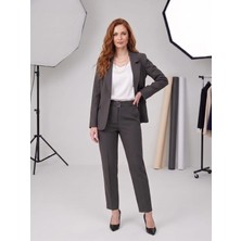 Prenses Kadın Modern Kesim Astarlı Blazer Takım Elbise Trend Ofis Şık