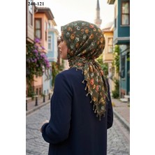 Dolce Life Desenli Sökme Boncuklu Eşarp 240-121