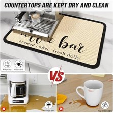 DK177 Kahve Mat Kahve Bar Matı Leke Emici Kurutma Matı Su Geçirmez Kauçuk Destekli Kahve Makinesi Kahve Makinesi Kahve Makinesi Kahve Makinesi Espresso Makinesi Aksesuarları-80 cm x 43 cm