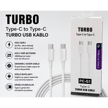 Type-C To Type-C Beyaz Hasır Hızlı Şarj ve Veri Aktarım Kablosu 60W Pd Destekli Süper Hızlı Şarj Usb-C Kablo Dayanıklı Örgü Tasarım Kırılmaya Karşı Güçlendirilmiş 1 Metre Tüm Usb-C Uyumlu Cihazlar