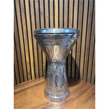 Vatan Kabartmalı Gri 22'lik Çömlek Darbuka