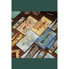 Kolbi Craft,irisler Van Gogh Püsküllü Altın Renk Metal Kitap Ayracı Hediyelik Sanatsal