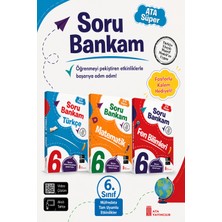 Ata Yayıncılık 6. Sınıf Ata Süper Türkçe - Matematik - Fen Bilimleri Soru Bankam Seti