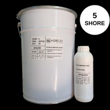Hobiflex Rtv 2 Kalıp Silikonu 1. Sınıf  Sıvı Silikon 25 kg 5 Shore Yarı Şeffaf Renk
