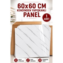 Ukab Dekor 60X60 cm 1 Adet Kendinden Yapışkanlı Pvc Esnek Köpük Dekoratif Duvar Paneli Salon Banyo Muttak Wc 6013