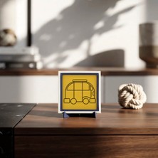 Miawiki Modern Karavan Tasarımlı Dekoratif Parça, Ev ve Ofisiniz Için Keyifli Bir Dokunuş 10X10 cm