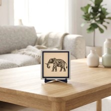 Miawiki Fil Motifli Şık Dekoratif Obje, Çalışma Masanız Için Modern ve Zarif Bir Detay 10X10 cm